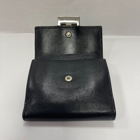 GUCCI Leather Bi-fold Compact Wallet Black - Preowned - Picture 4 of 15